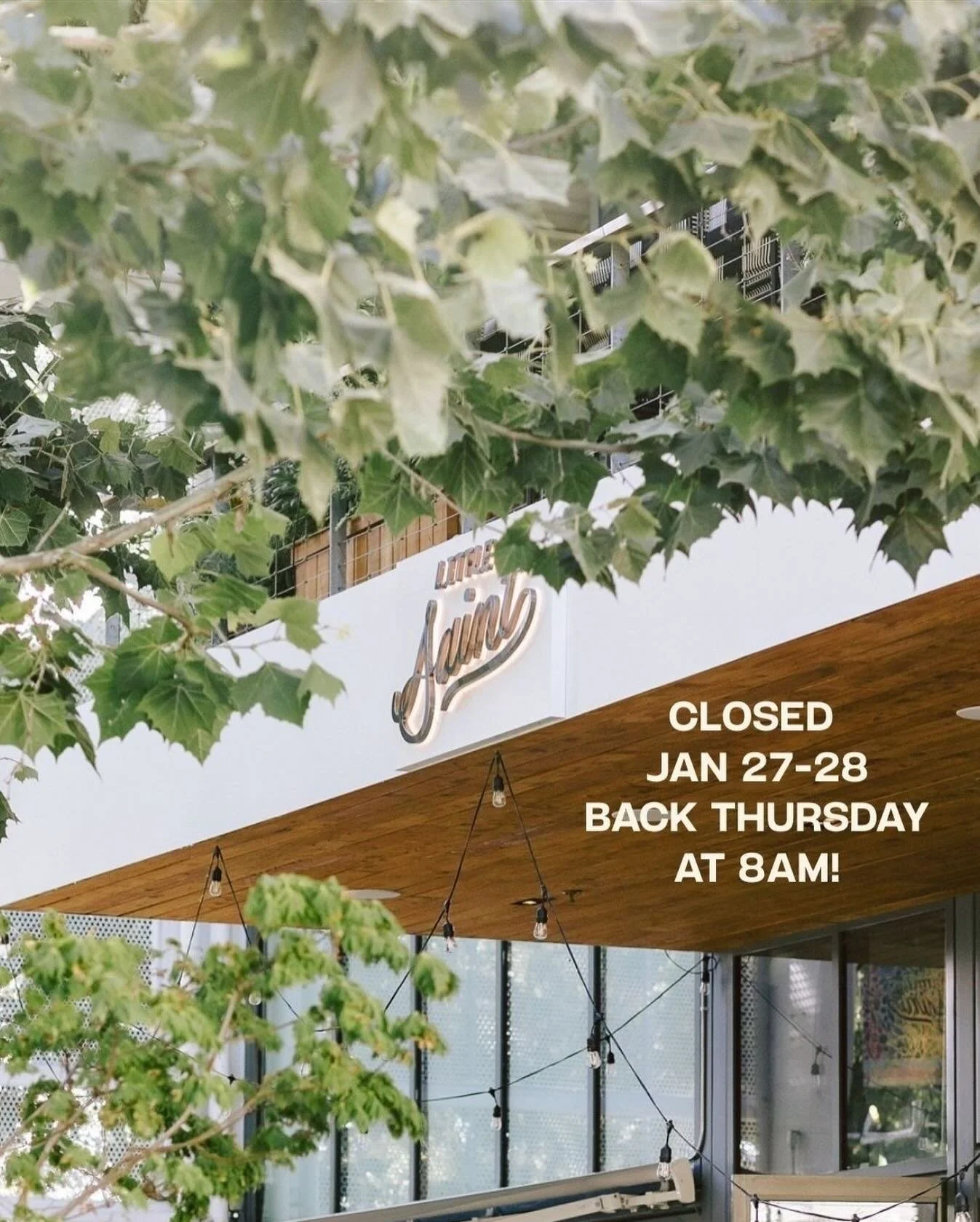Heads up, Healdsburg! 👋
We&rsquo;ll be closed Tuesday, Jan 27 + Wednesday, Jan 28 for a little team TLC. 👉 We&rsquo;ll be back Thursday, Jan 29&mdash;ready to pour, plate, and pour some more.