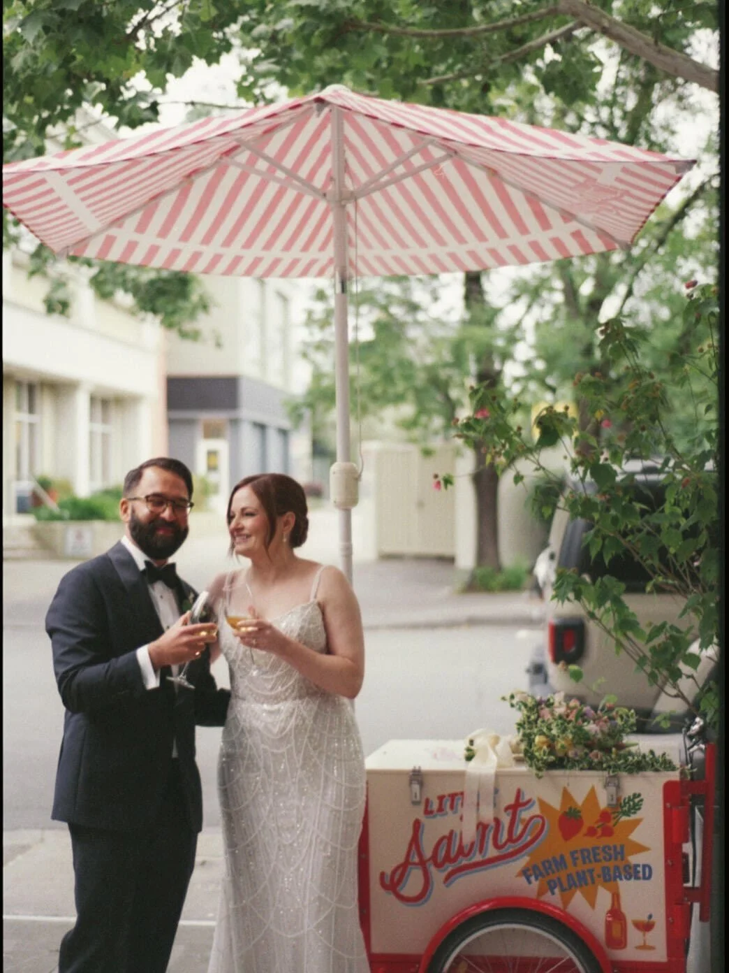 Lovebirds at Little Saint&hellip; Welcome cocktails, a ceremony, dinner and dancing upstairs into the night. Planning a celebration of your own? Get in touch with us &mdash; let&rsquo;s dream something up together. 

📷 @honey.stills