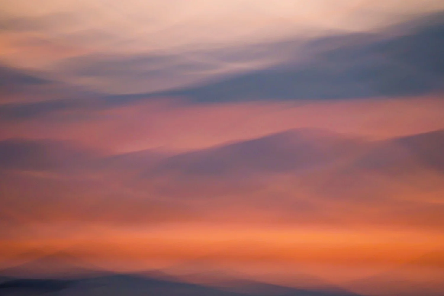  A less obvious example, captured as the sun set beyond distant mountains.  With the stronger lines of contrast subdued, any repeating elements become far less apparent.  In this case the effect of multi-imprinting is therefore  felt  more than it is