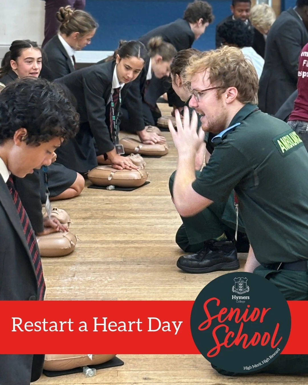 Year 8 enjoyed a fantastic session with the @yorksambulance, learning vital lifesaving CPR skills as part of #RestartAHeart Day. 

Joining more than 35,000 young people across the UK, our students discovered how to recognise a cardiac arrest and perf