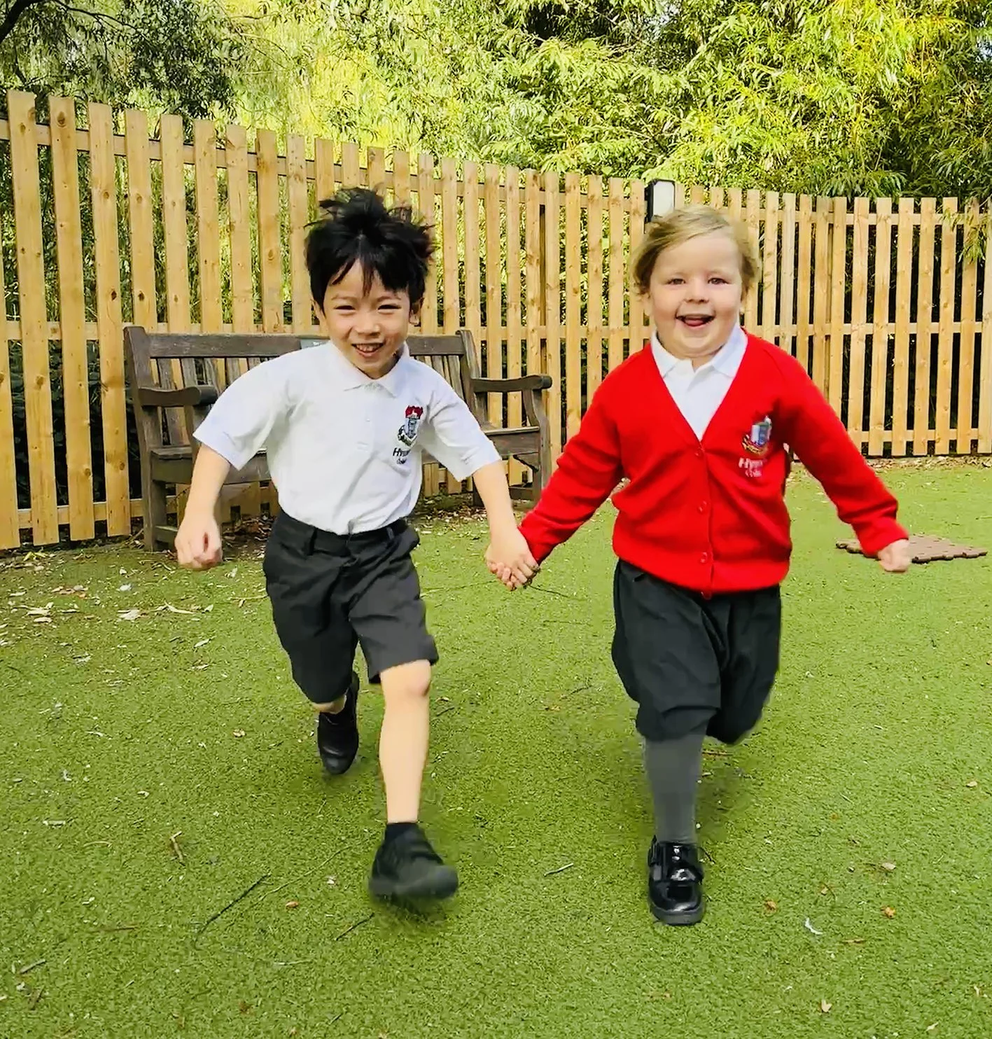 Hymers Infant School (Pre-School to Year 2) pupil on trim trail