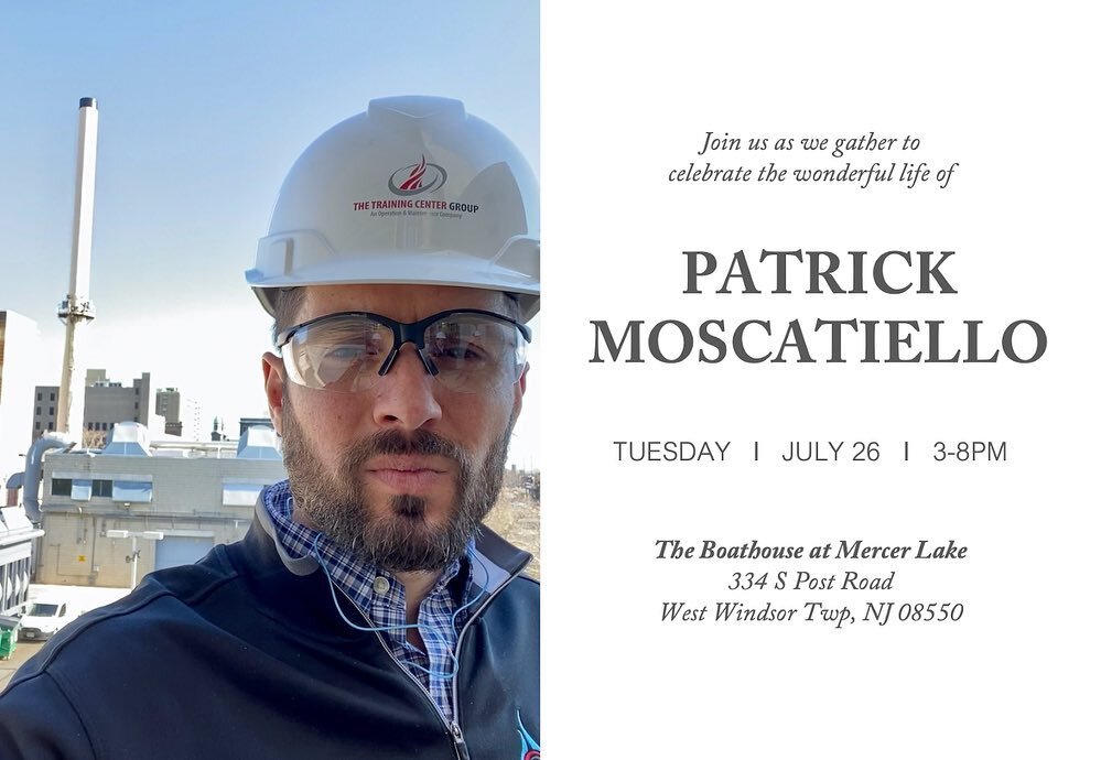Join us this Tuesday, July 26th, as we gather to celebrate the life of Patrick Moscatiello, The Training Center teacher, mentor and co-owner.

Patrick, a mentor and creator by nature, worked for many years in the fields of education and workforce dev