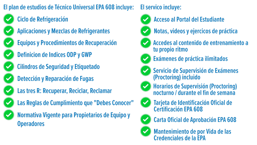 Certificación EPA 608 en Español | The Training Center