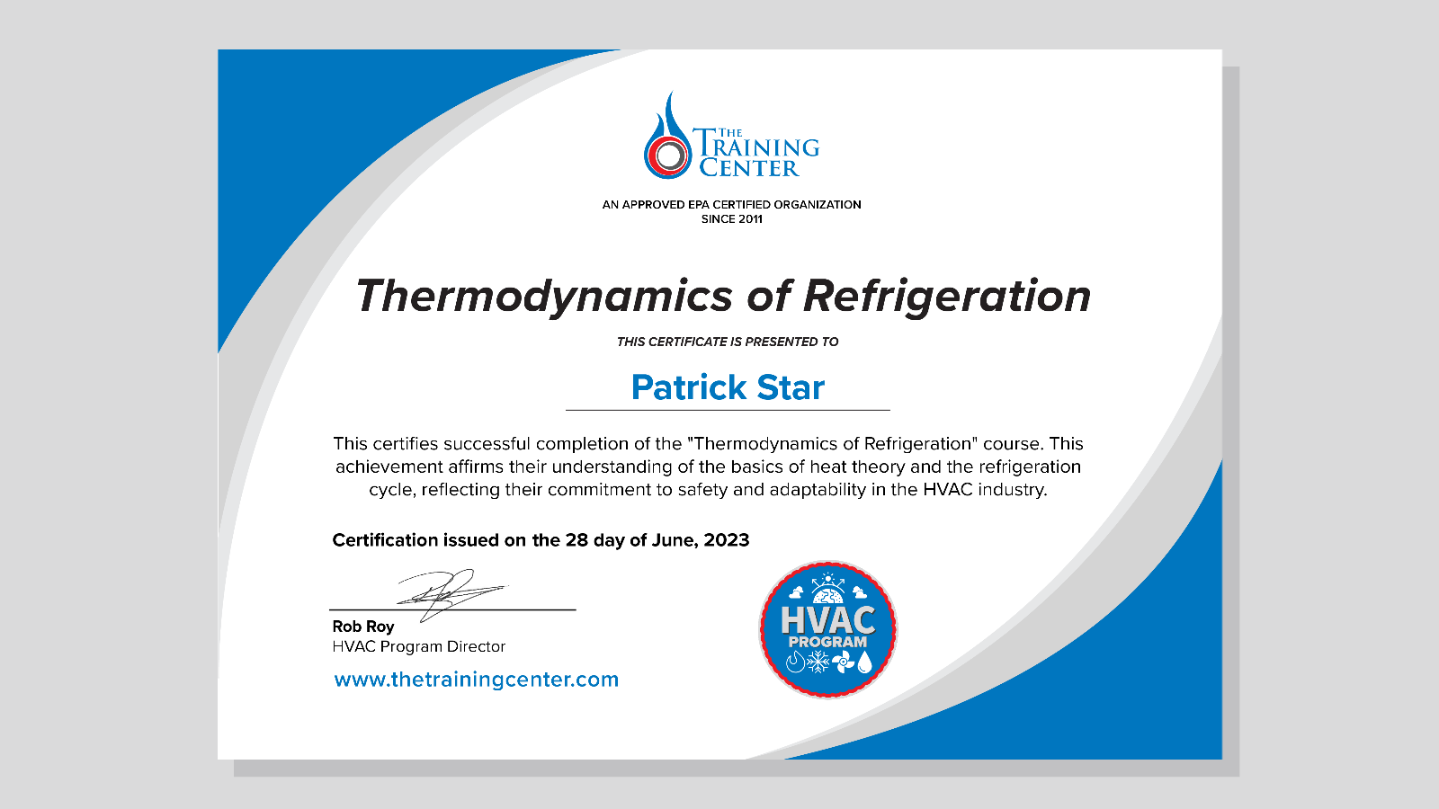 Thermodynamics of Refrigeration — The Training Center Online Training