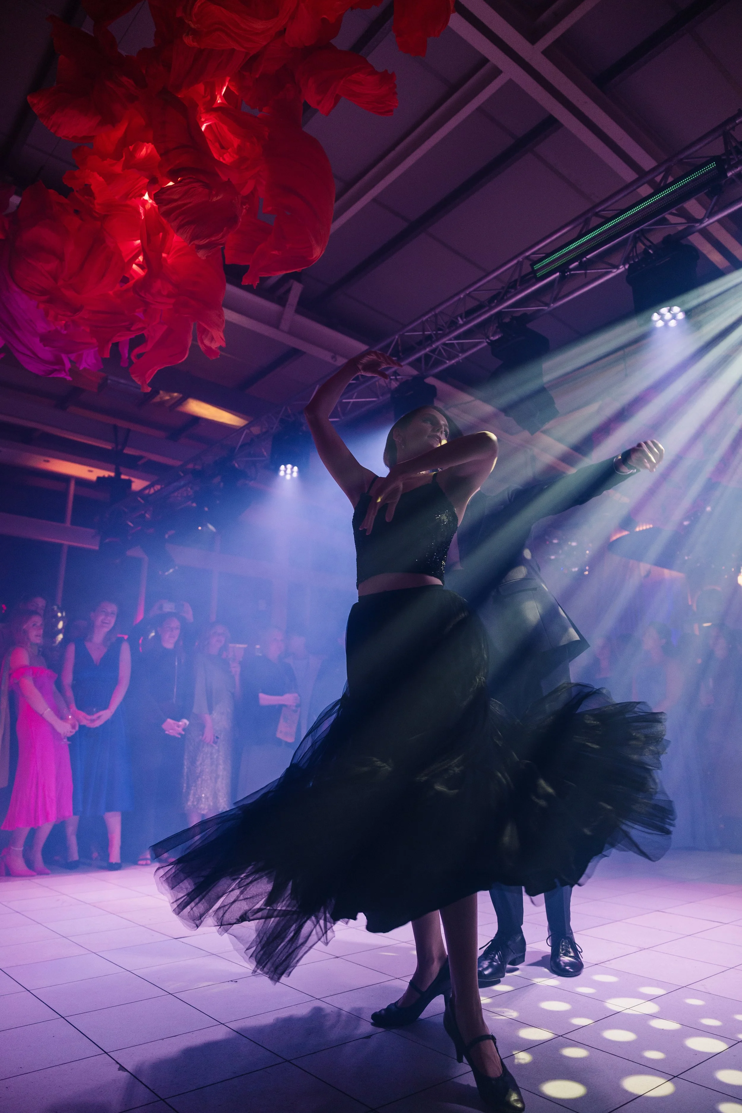 Ballroom dancer performing