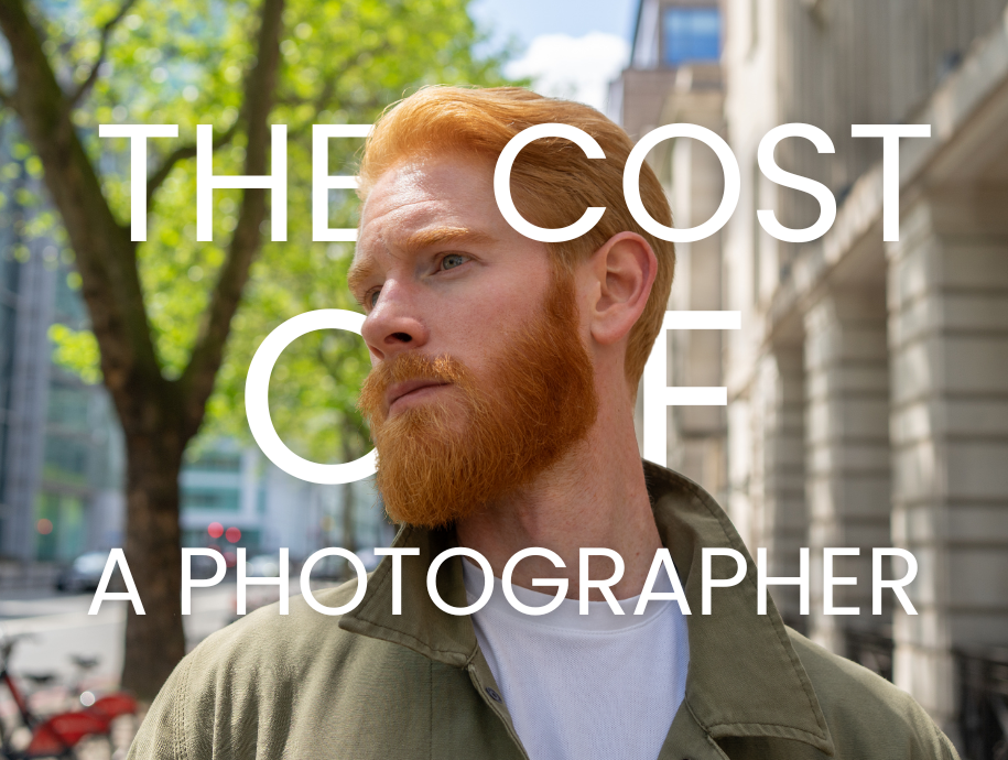 An image from London Portrait Photographer Donnell Asare's blog shows a person with light green hair standing in a vivid yellow corridor, wearing a black mesh top and choker necklace. Bold white text reading “THE CHOICE” overlays the scene