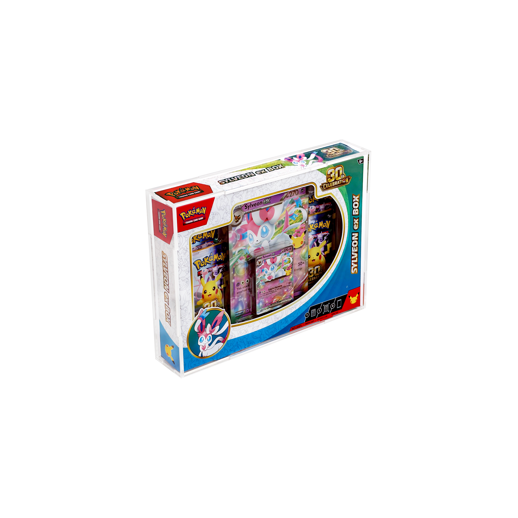 Acrylic Display Case for Pokemon 30th Celebration Greninja EX/ Sylveon EX Box