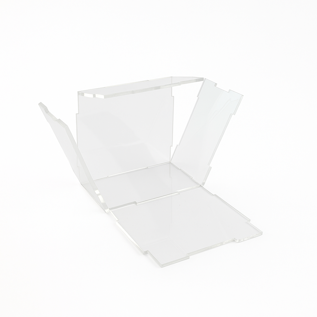 Clear acrylic display case showing press fit assembly.