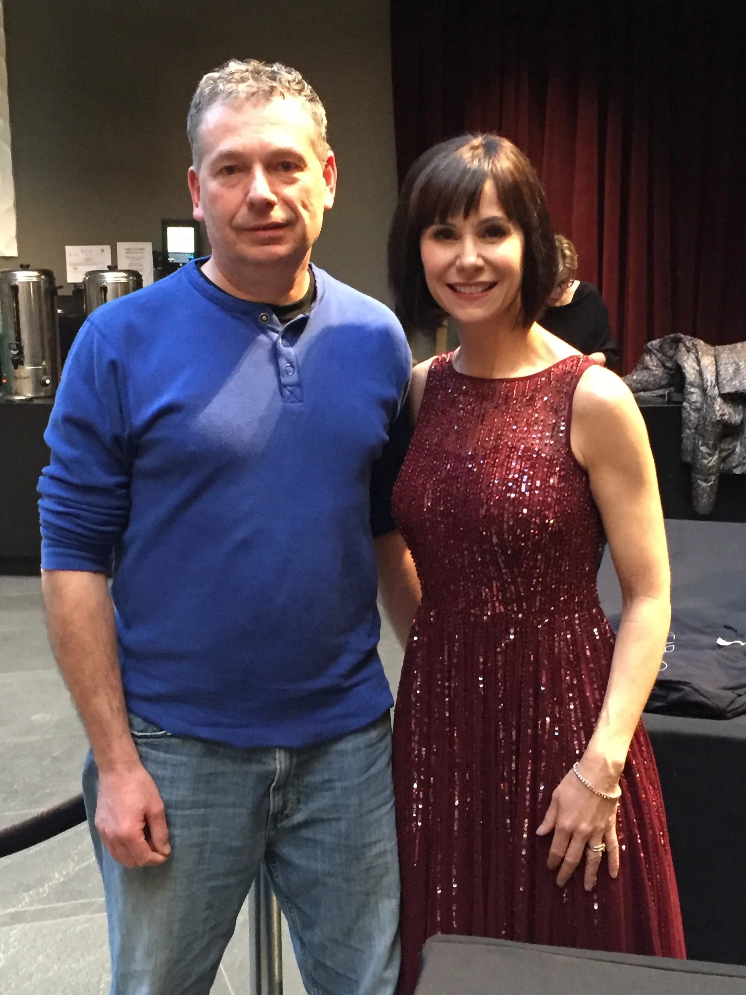 Me with Susan Egan, one of my favorite singers, following her performance at the Kimmel Center in Philadelphia. Susan is most famous for her role as the original Belle in the Broadway production of "Beauty and the Beast."