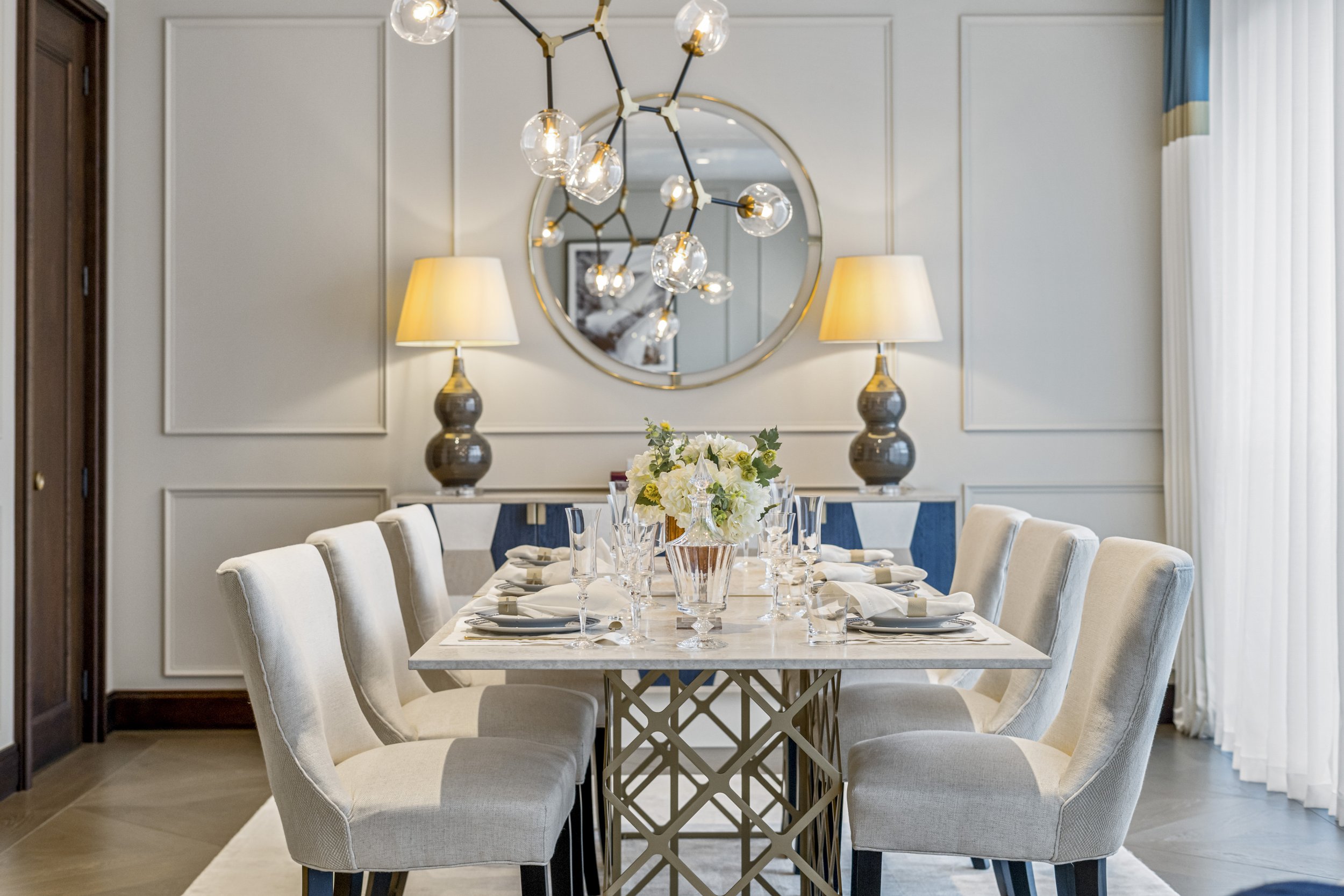 Studio Lodha White Dining Room