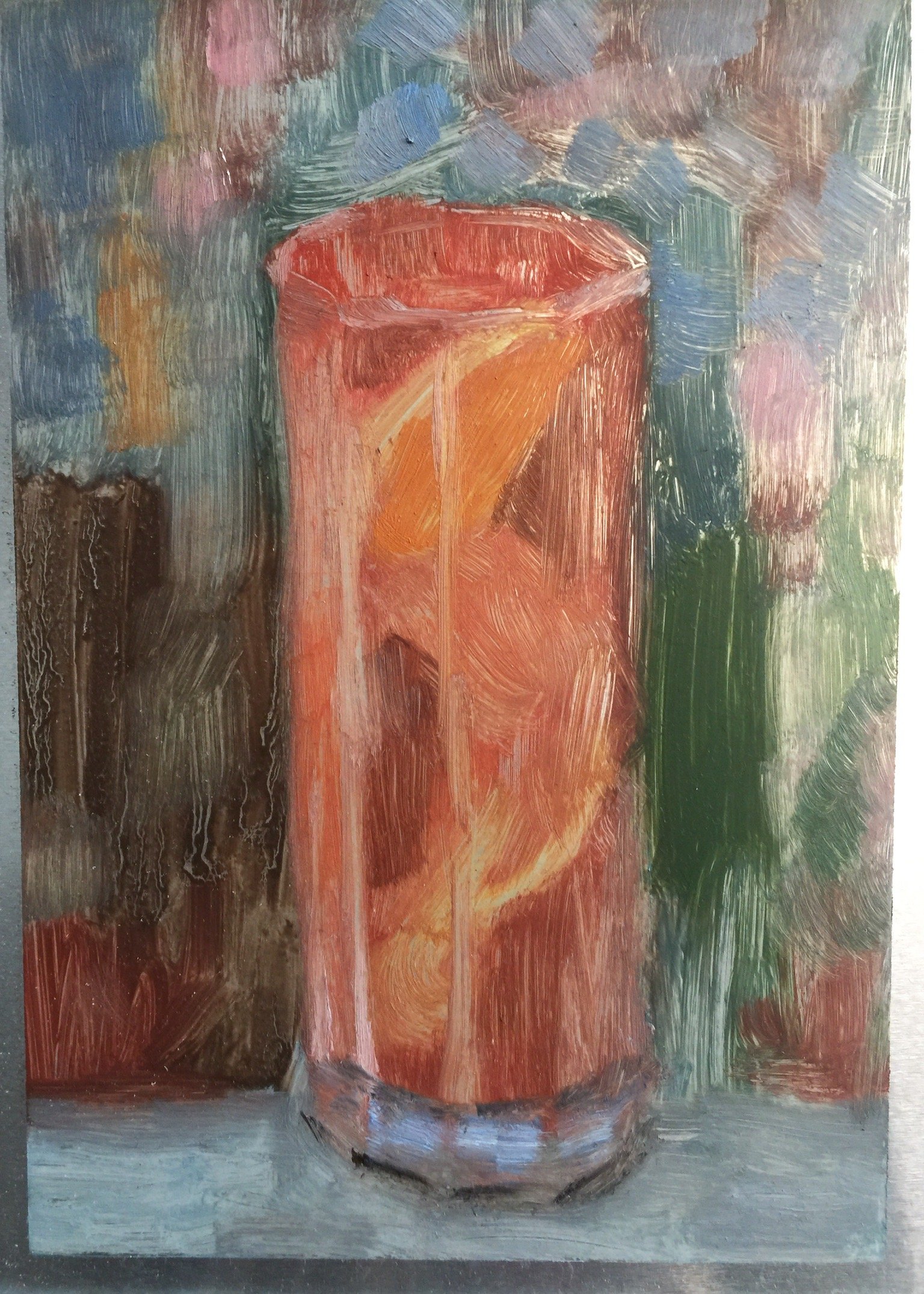 Sunny Boy, oil on aluminum, 7x5"