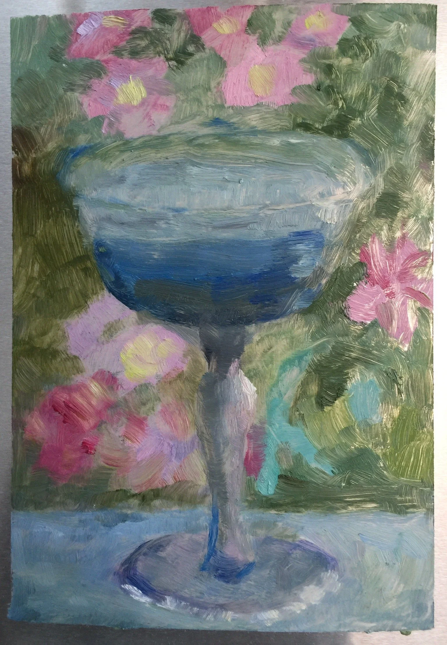 Astoria Rose, oil on aluminum, 7x5"