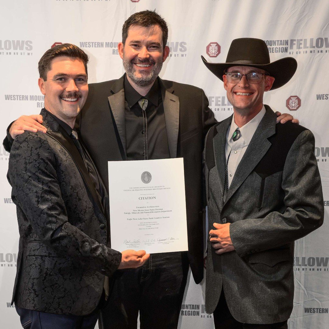 We're honored to share that our Eagle Nest Lake State Park Comfort Station received a Citation Award from the AIA College of Fellows Western Mountain Region Awards program!

A huge thank you to our client, EMNRD @nmstateparks Division, and our talent