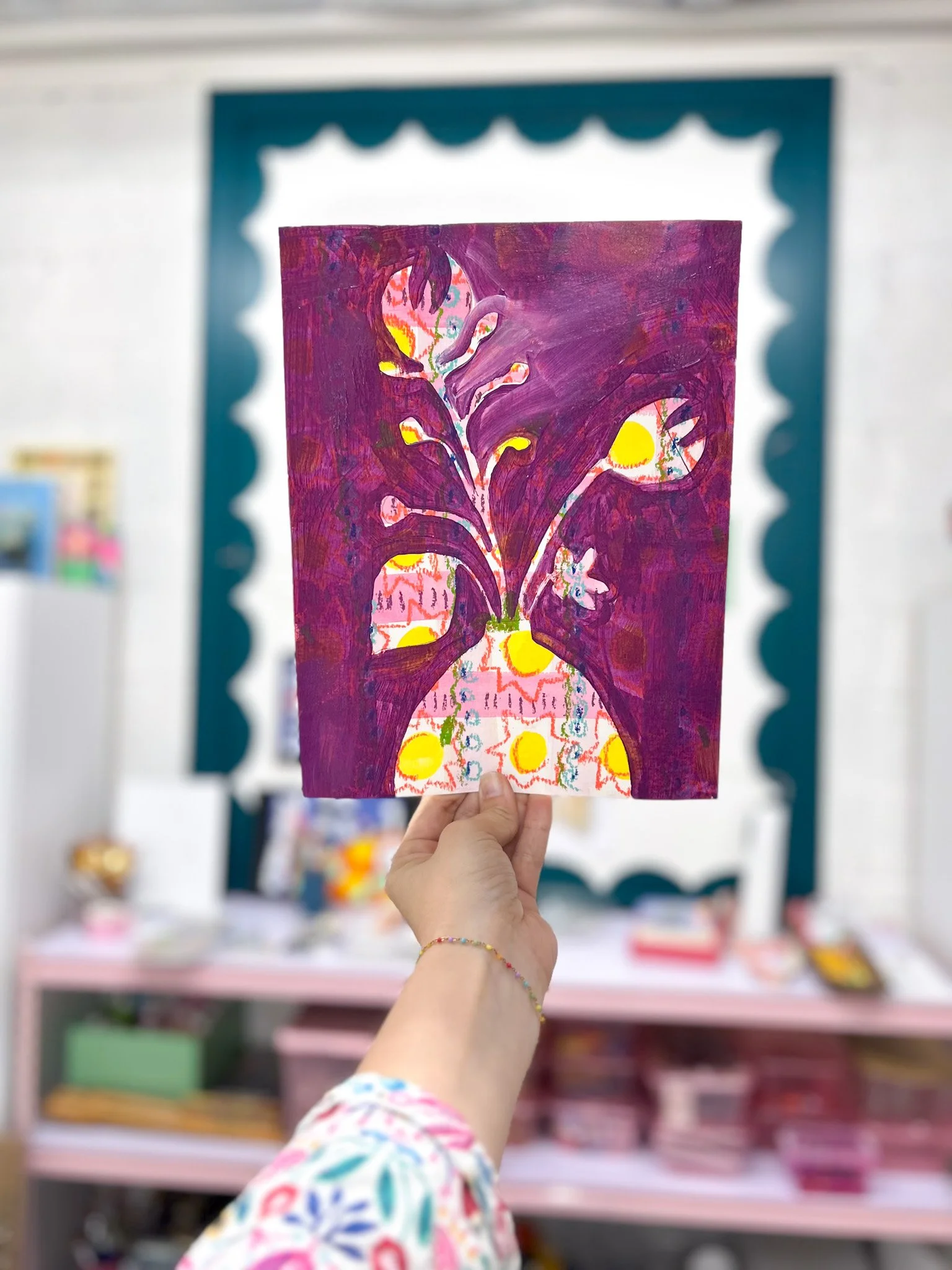 Acrylic Floral Painting