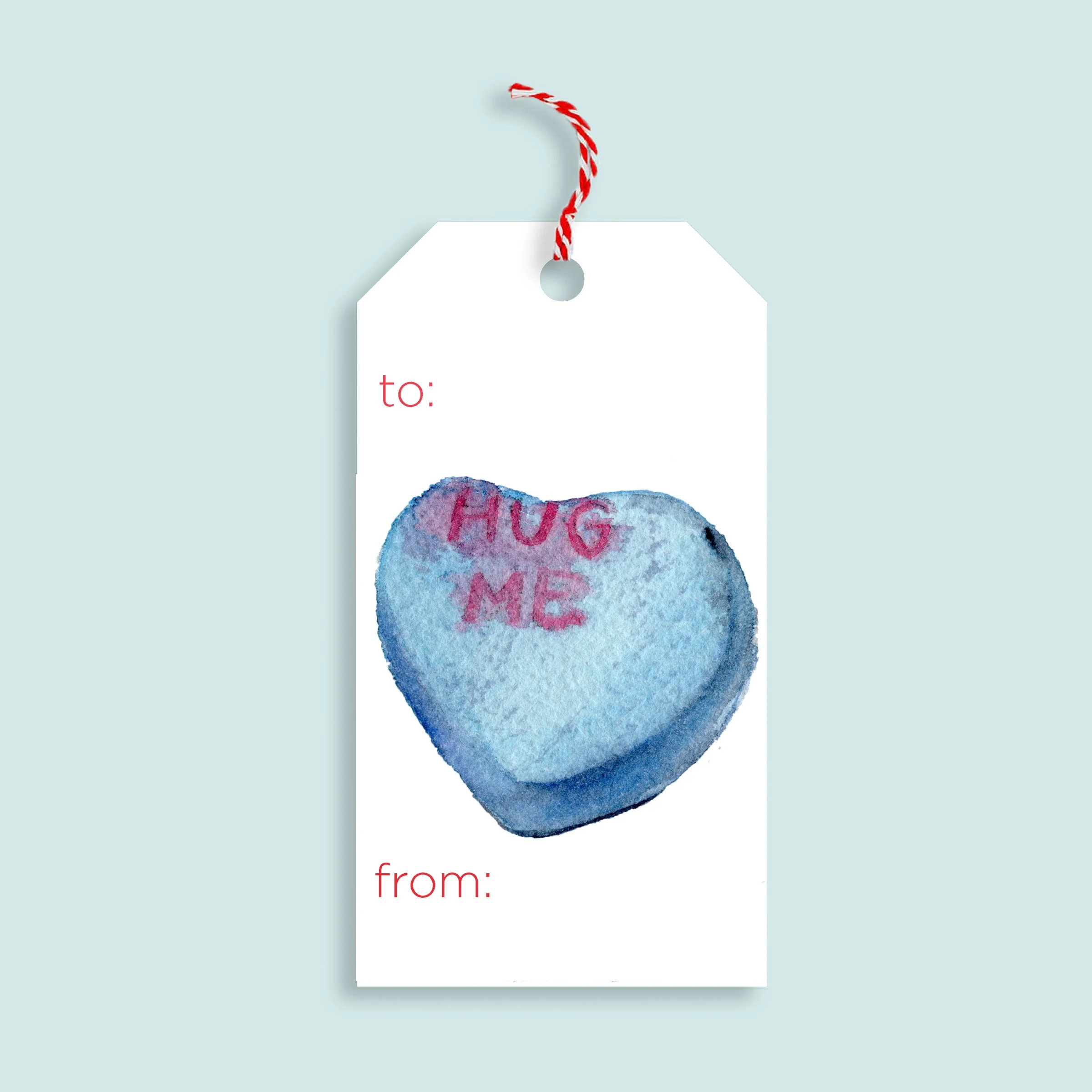Hug Me Valentine's Day Gift Tags