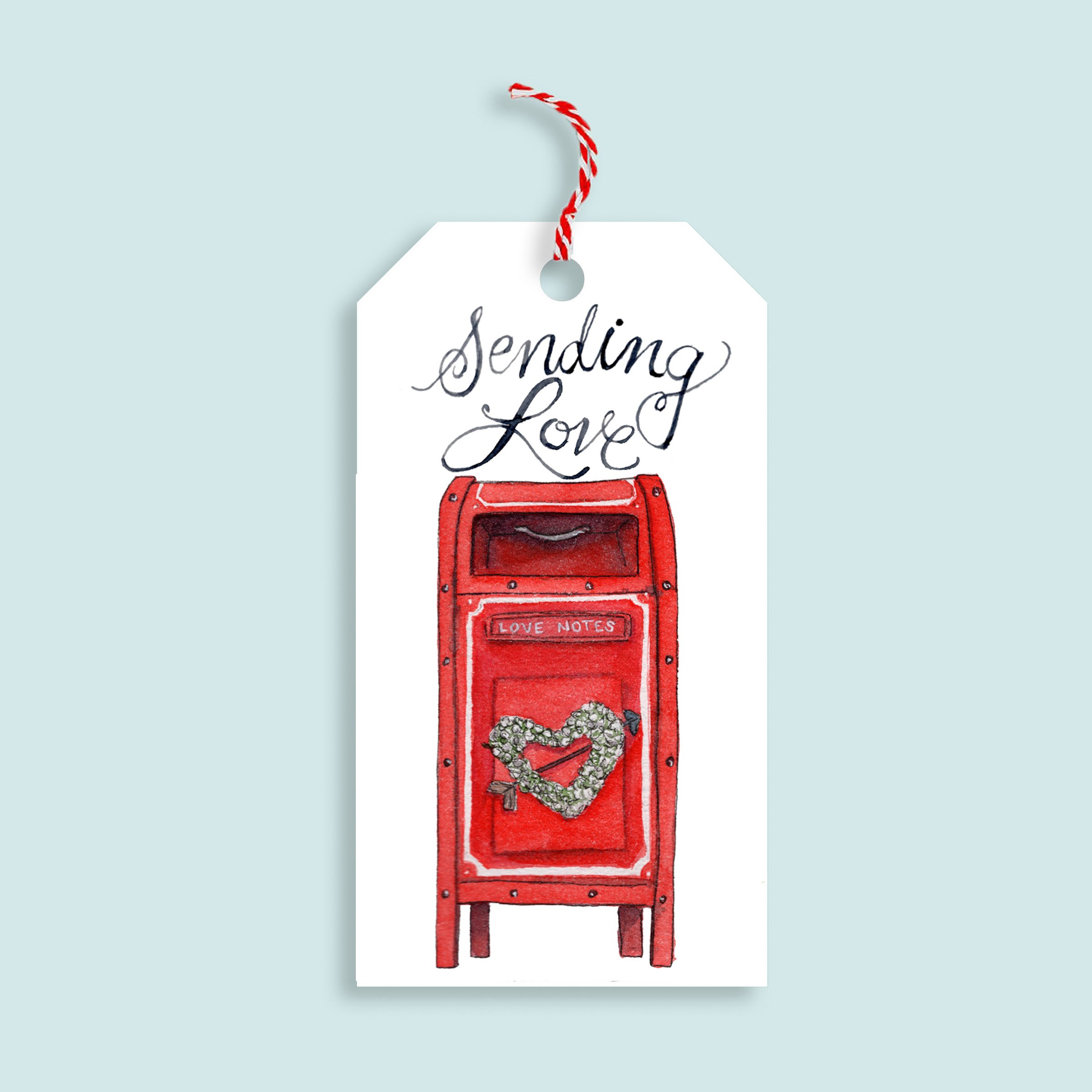 Sending Love Valentine's Day Gift Tags