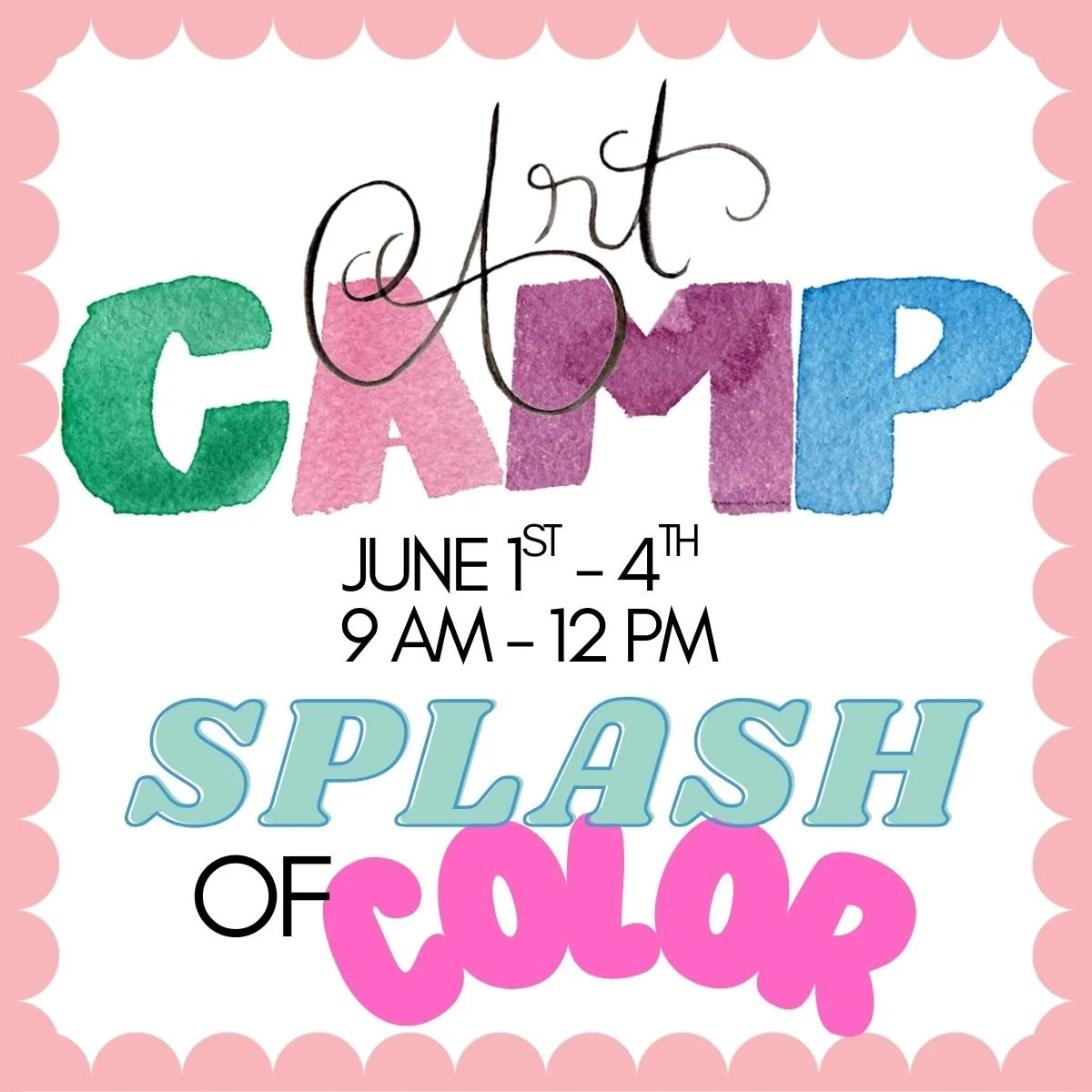 Splash of Color Art Camp Wk 1