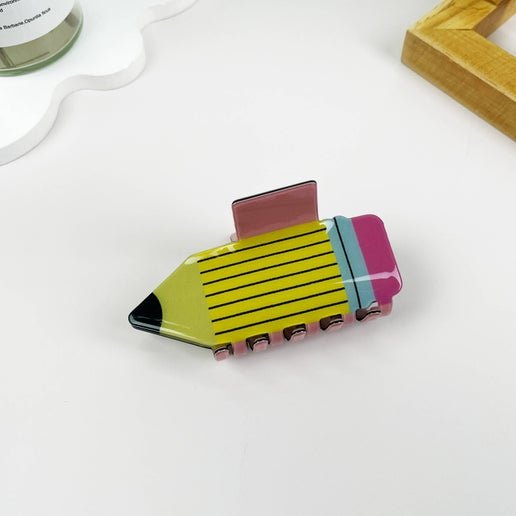 Pencils Acrylic Hair Claw Clip