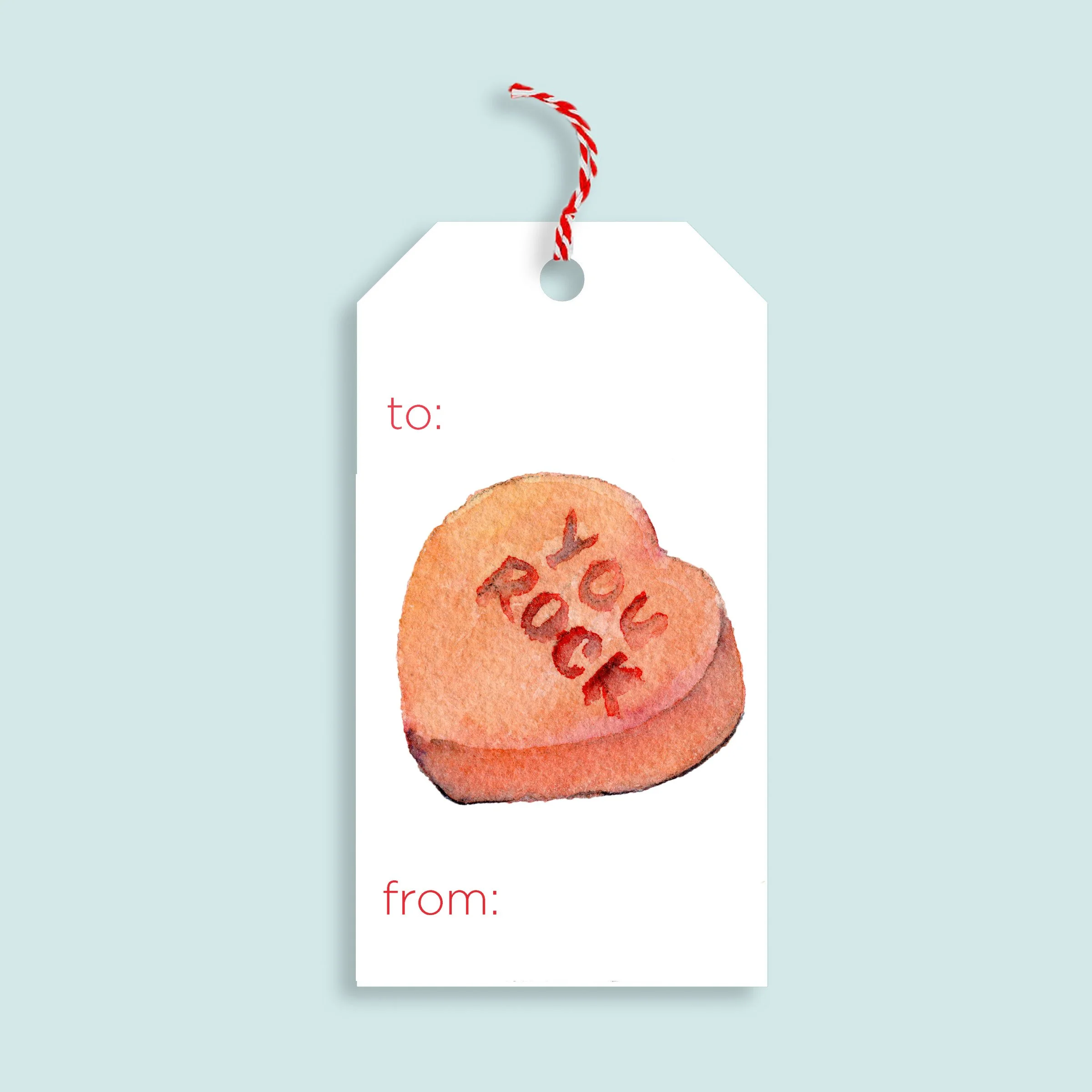 U Rock Valentine's Day Gift Tags