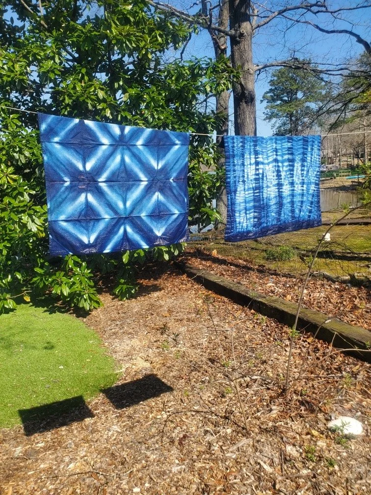 Indigo Dye Workshop - linen napkins