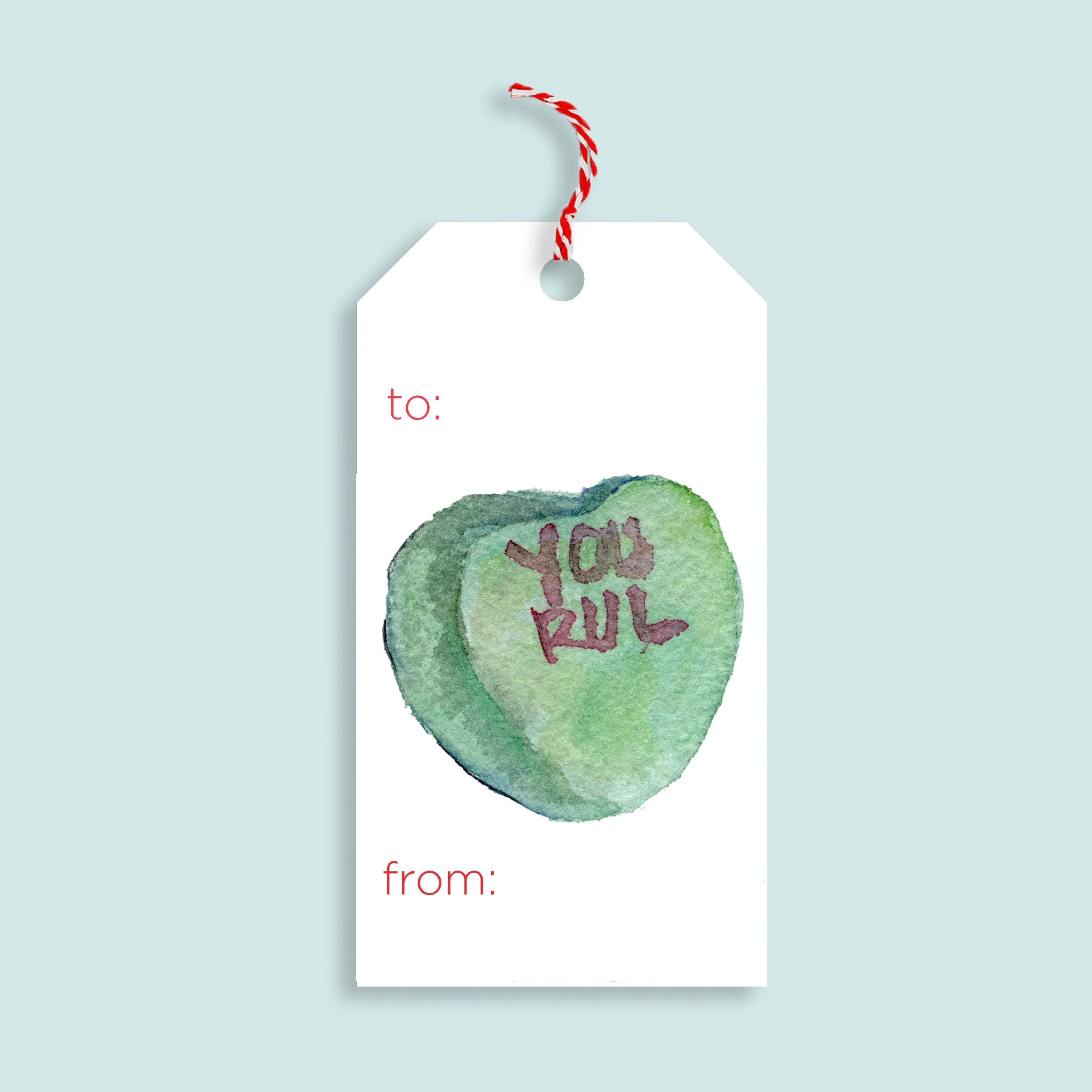 U Rul Valentine's Day Gift Tags