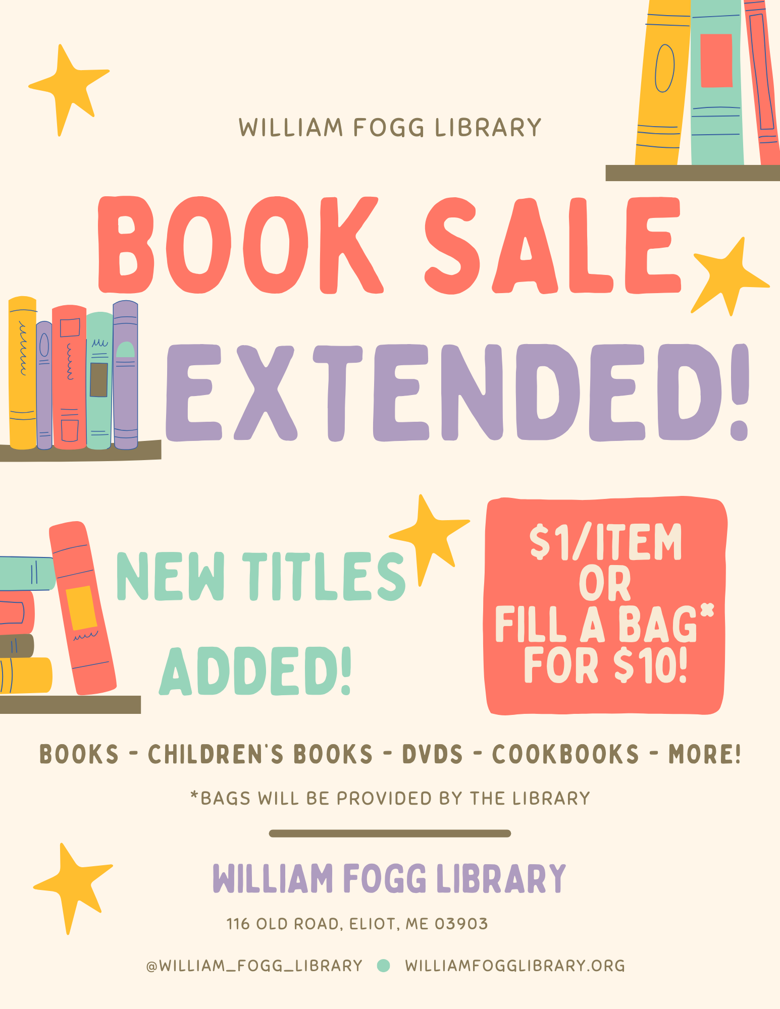 Book Sale Extended!