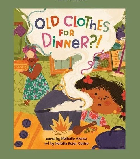 Nathalie Alonso book cover Old Clothes for Dinner?!