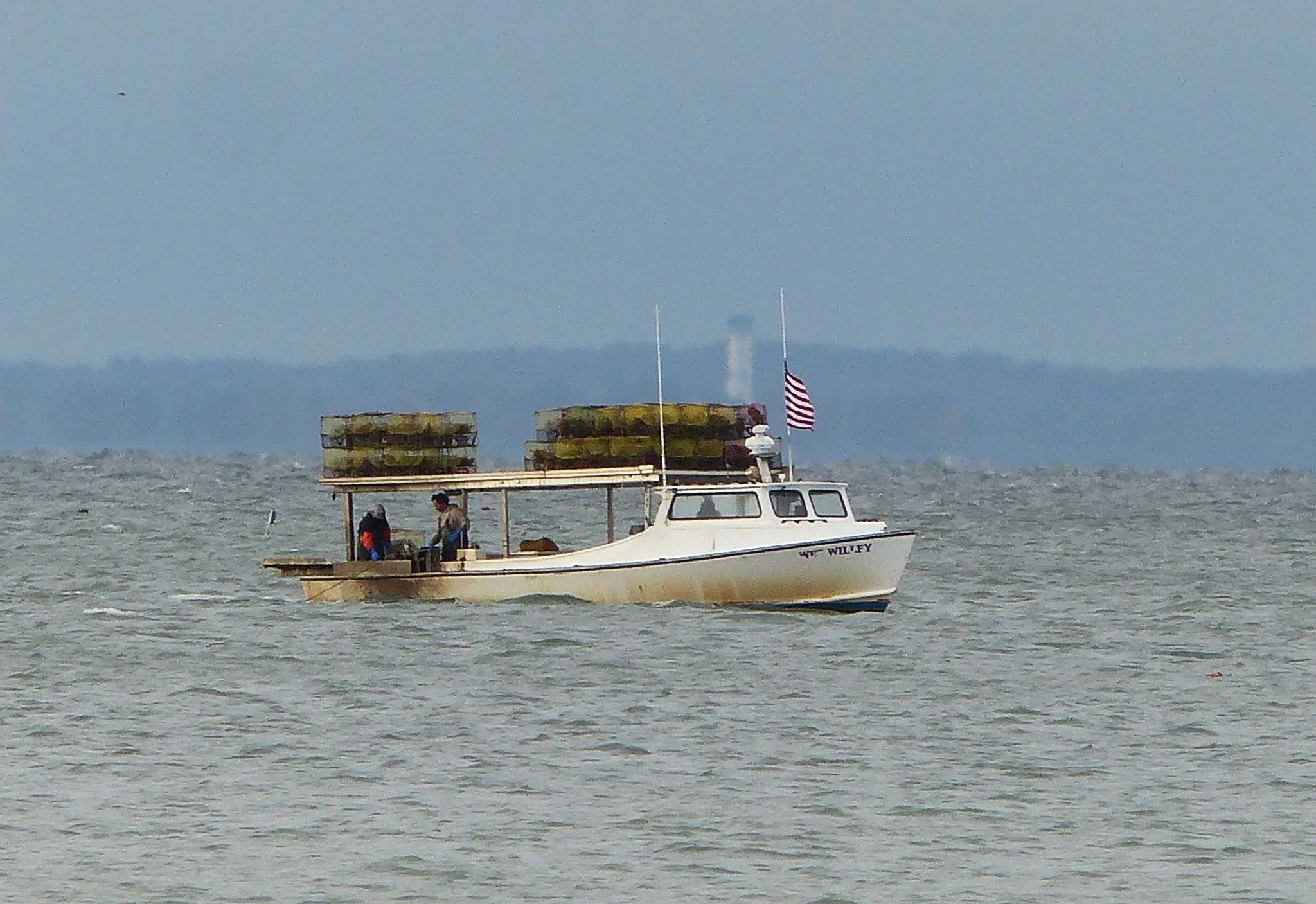 Maryland watermen's workboat on the water