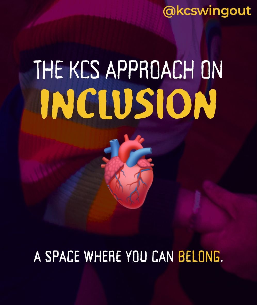 Inclusion and belonging for all people is a core value at Kansas City Swingout. We know that this requires centering our community members of marginalized identities, with a special emphasis on creating comfortable spaces for Black and trans dancers.