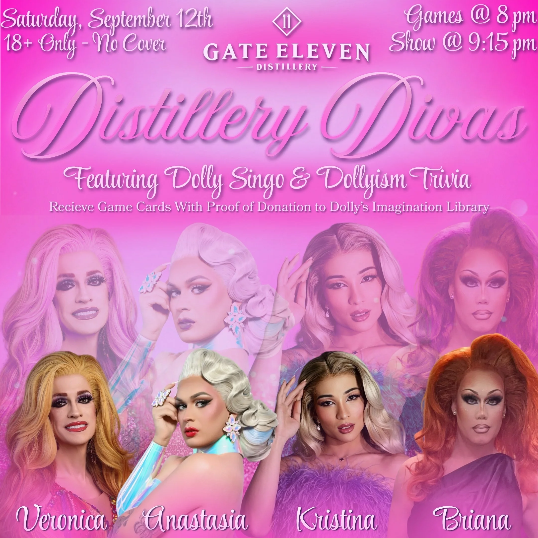 Distillery Divas and Drag Bingo