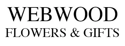 Logo for Webwood Flowers & Gifts with black text on white background