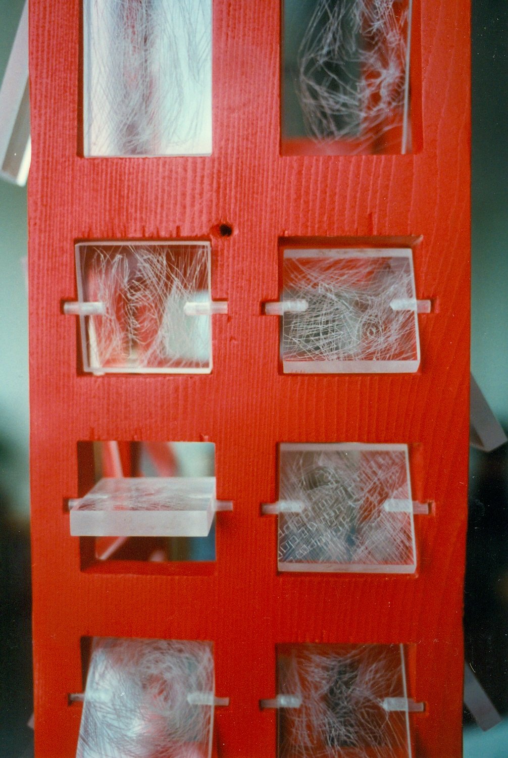 "Turmarchiv", Holz, Acrylglas