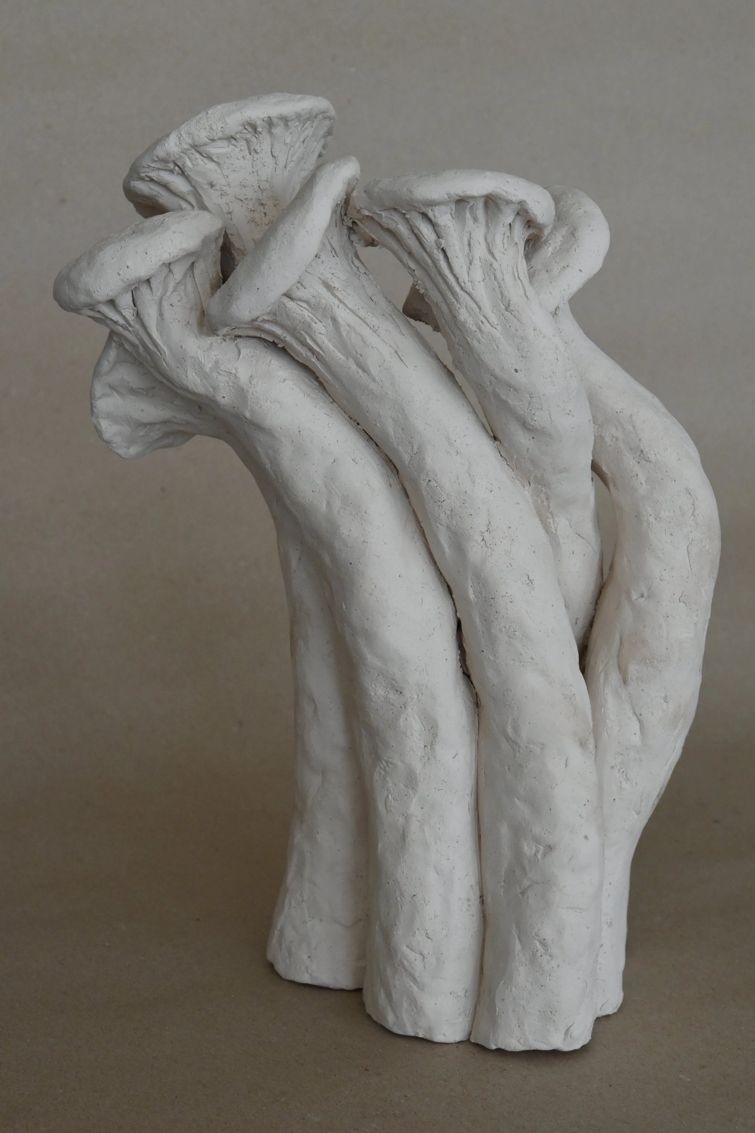 "Atlanten 3", Holz bemalt, Ton