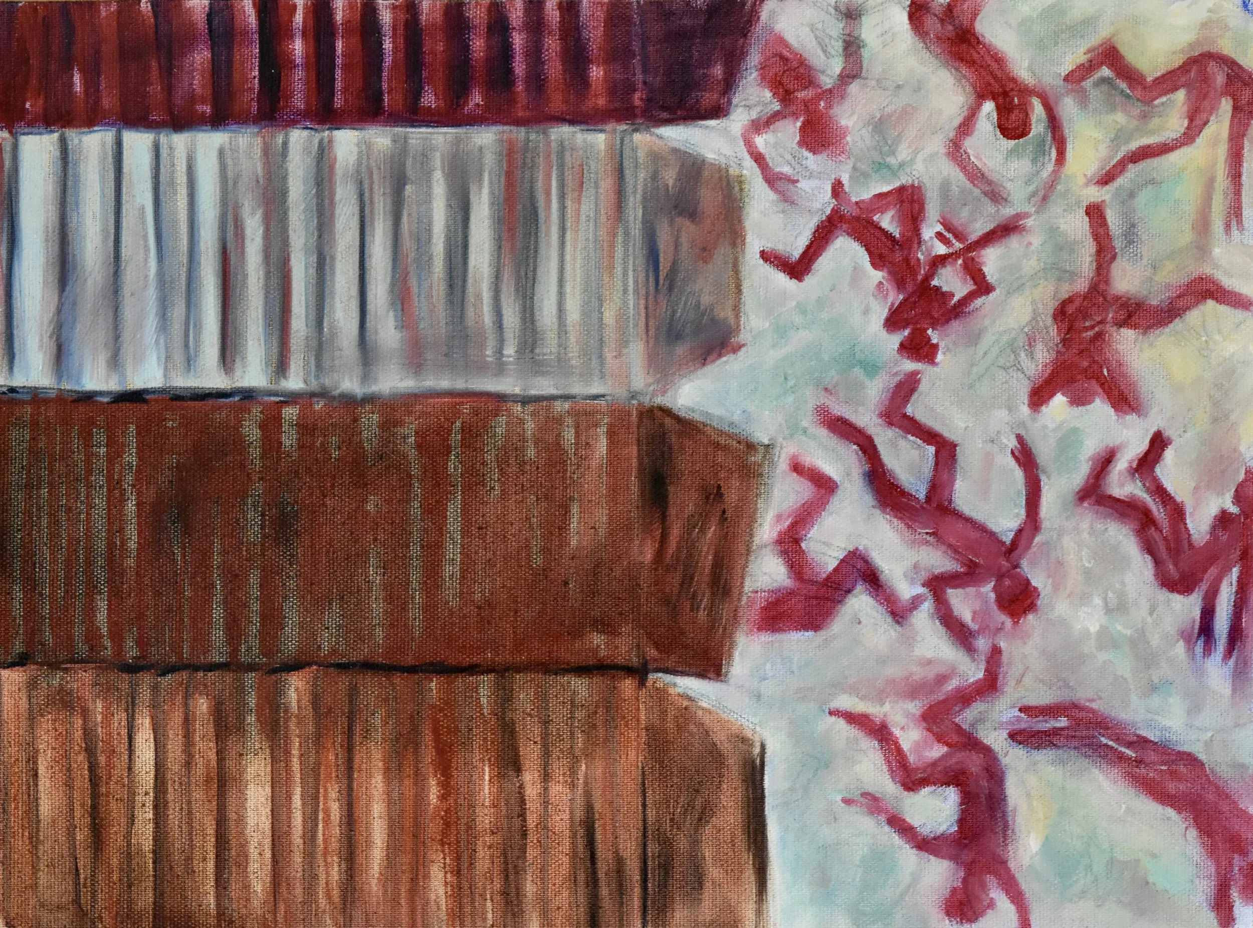 Öl ungerahmt, 28 x 38