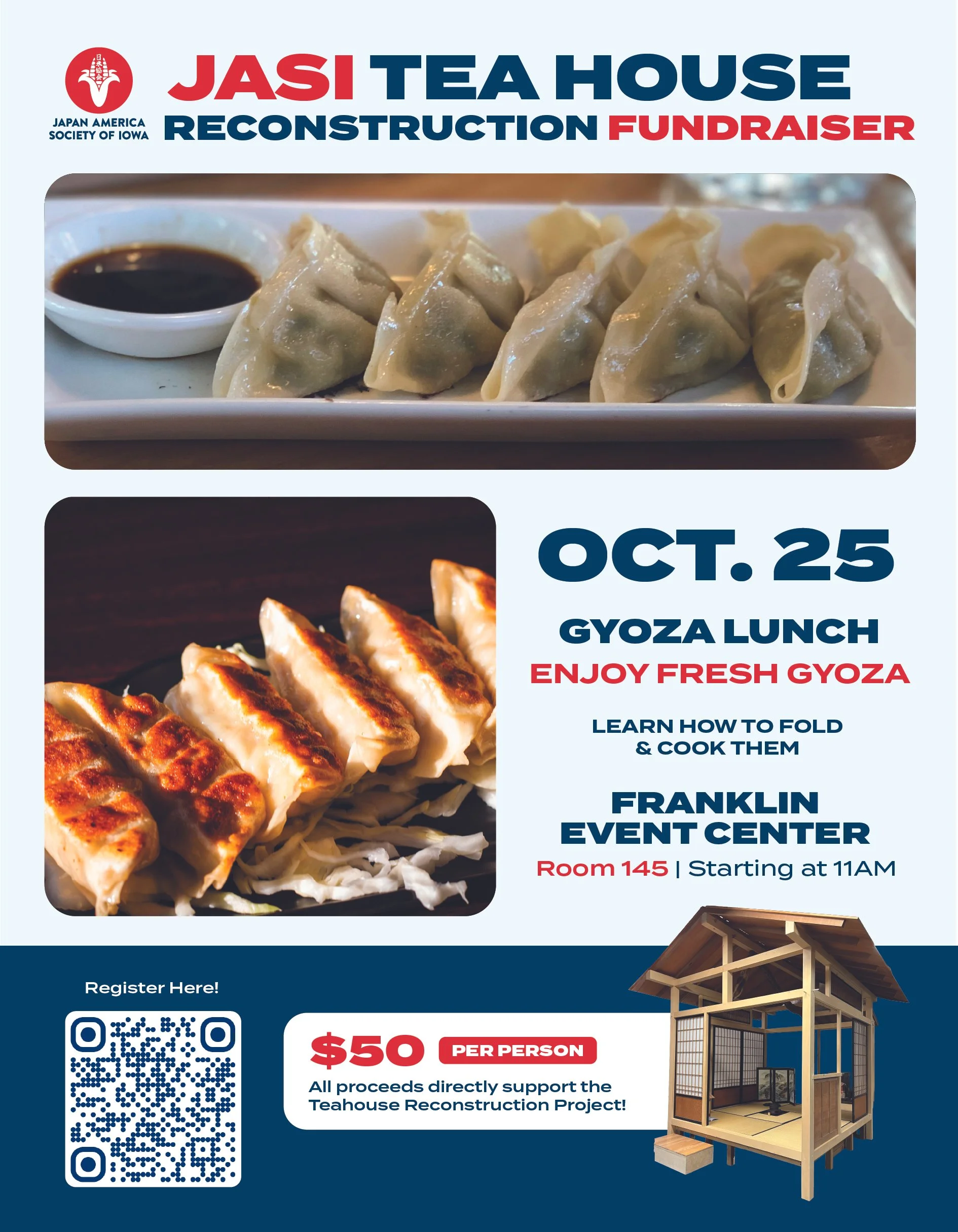 Gyoza Lunch Tea House Fundraiser