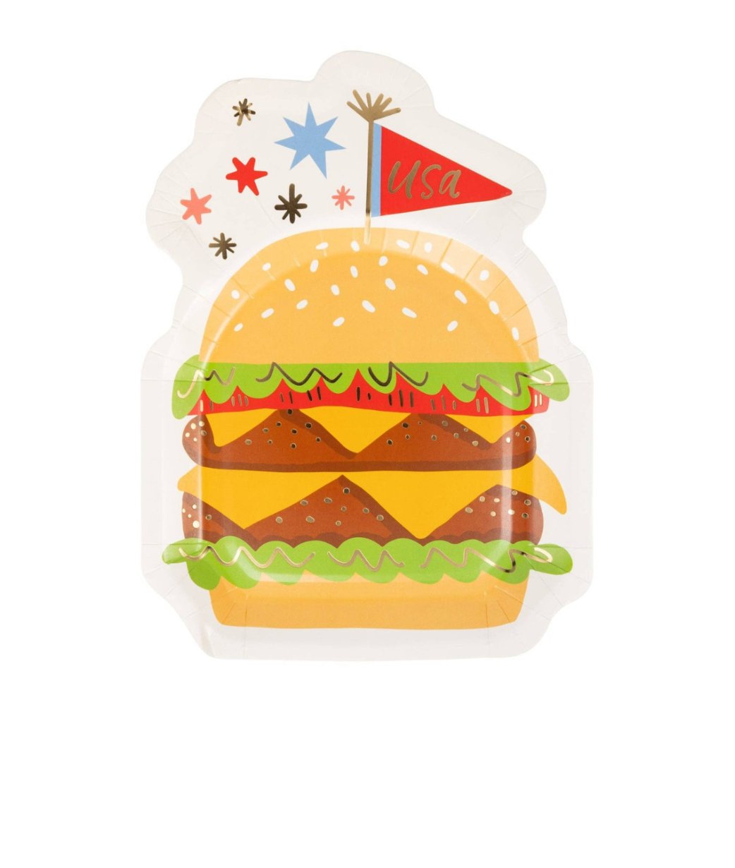 Hamburger USA Plate