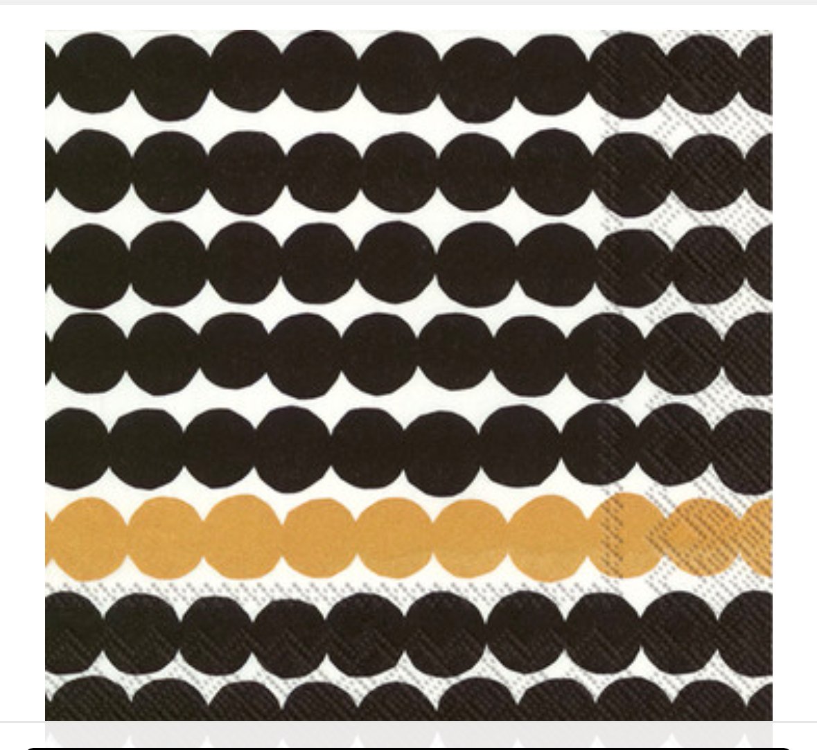 Black and gold dot dinner napkin