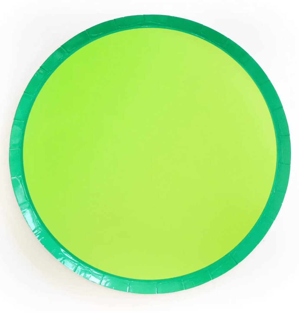 Green Colorblock dessert plate
