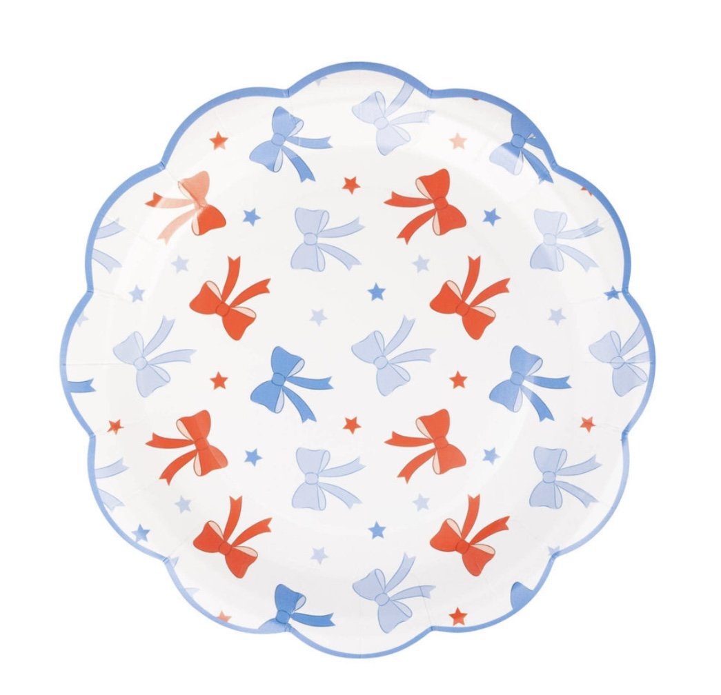 Patriotic Bows Plate