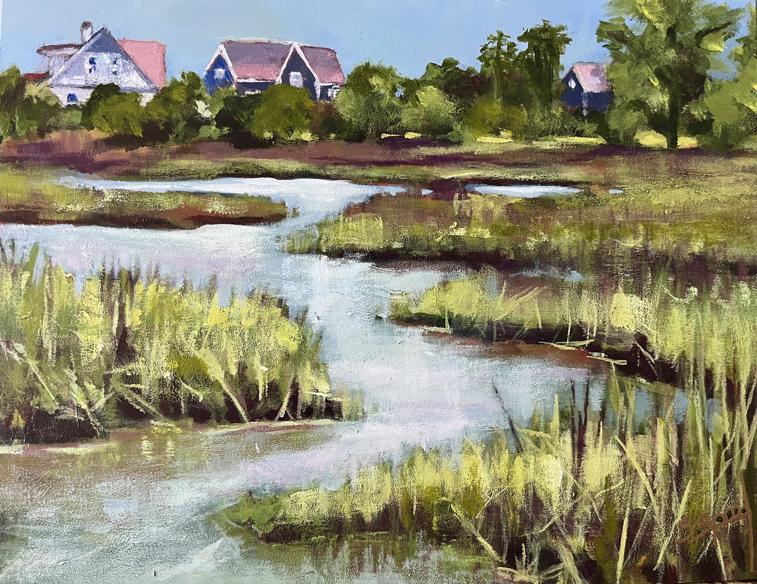 "Decending Tide" - 10 x 8 Acrylic on Gesso board