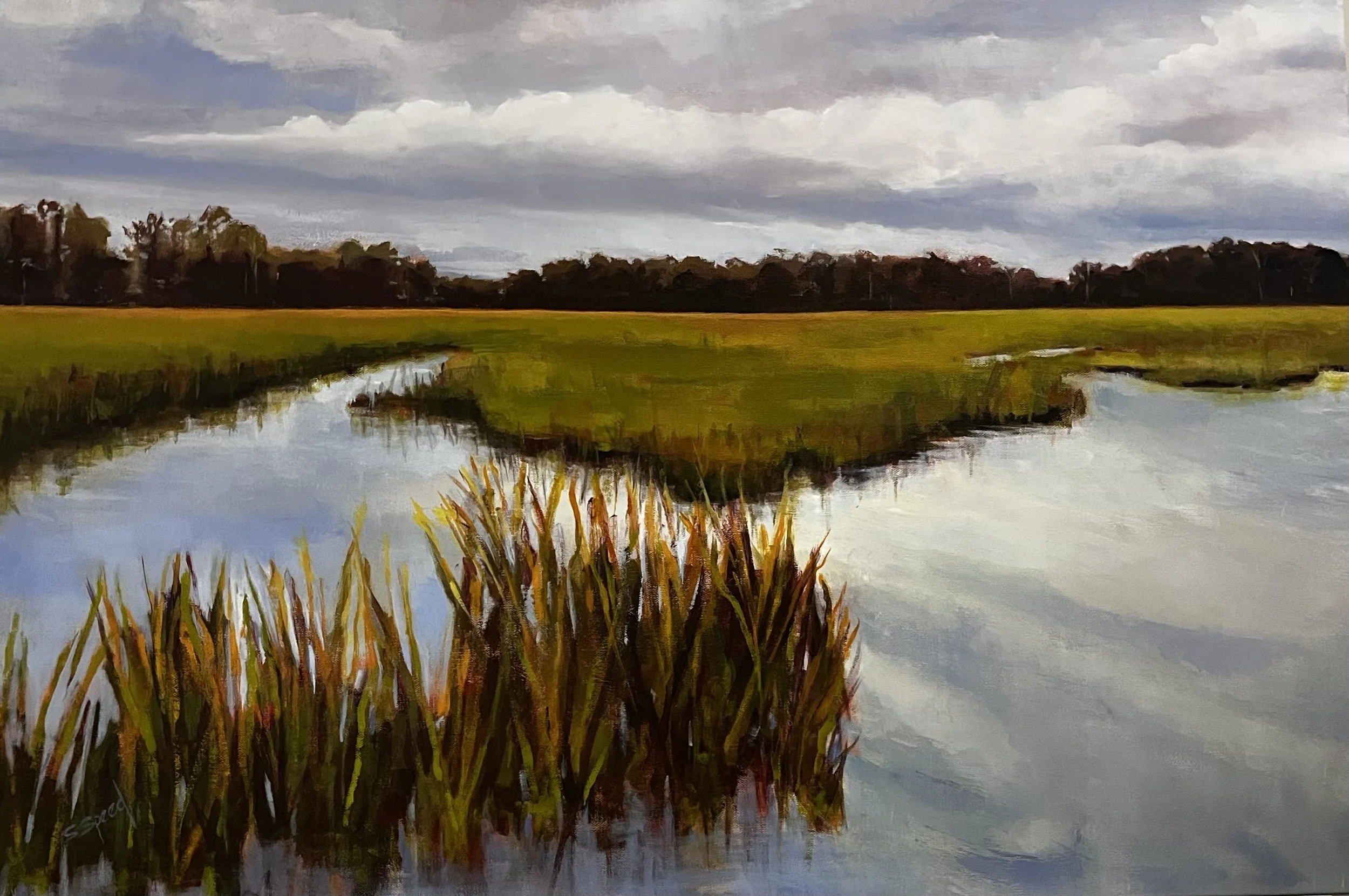 "Spartina Grass" - 36 x 24 Acrylic on wrapped canvas