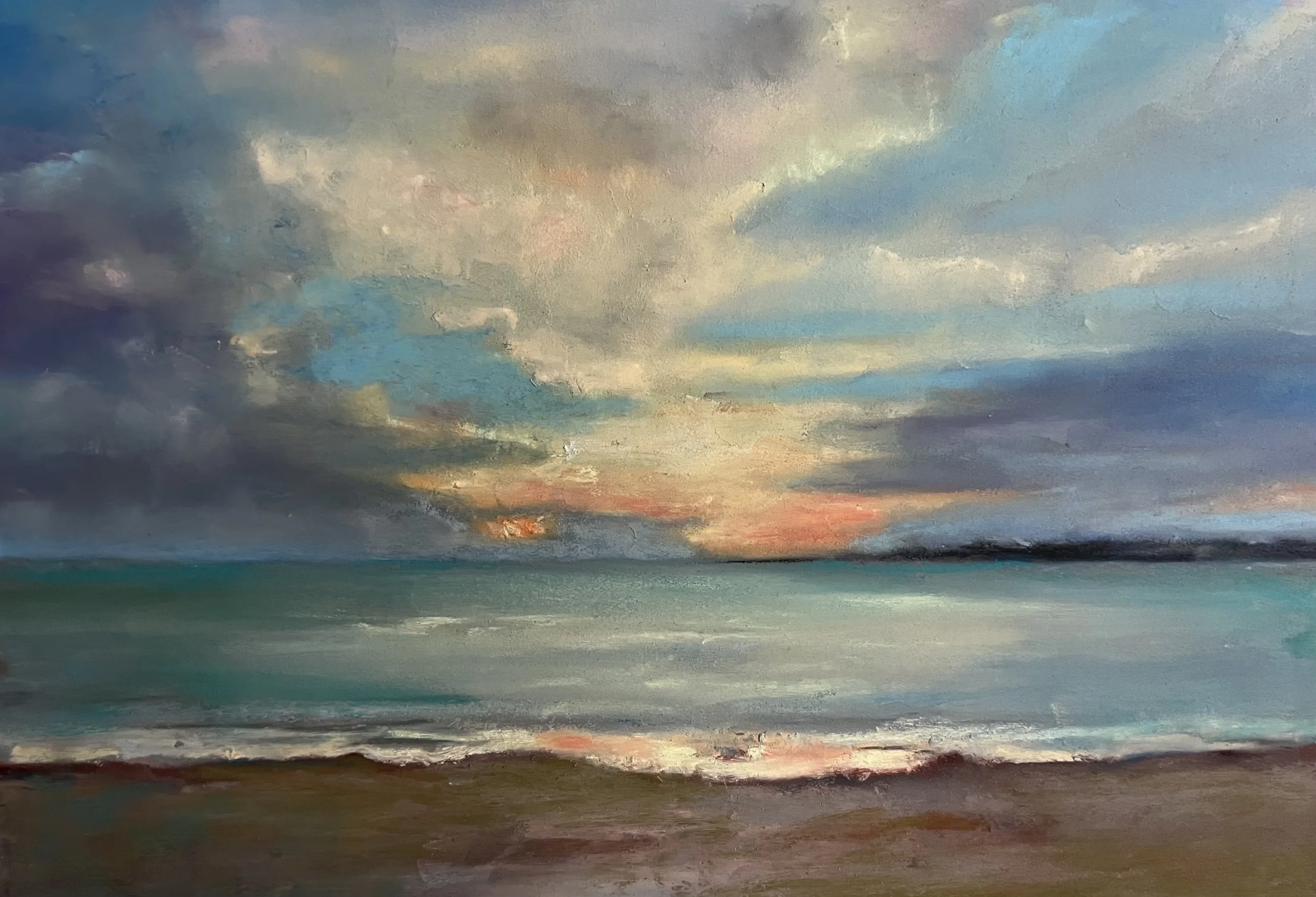 SOLD "Sunset on the Edisto River"- 9 x 12 Soft Pastel on UArt 400