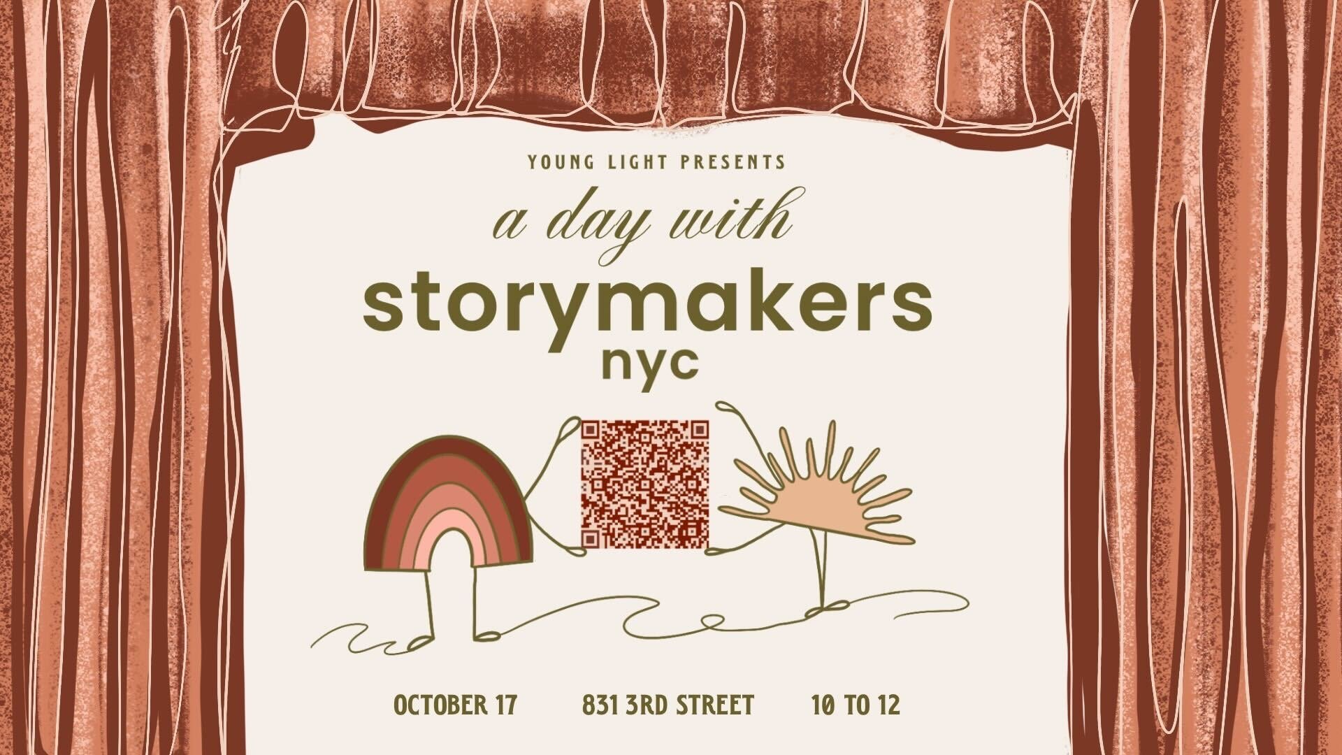 Young Light presents A Day with Storymakers NYC - October 17, 831 3rd Street, 10 to 12