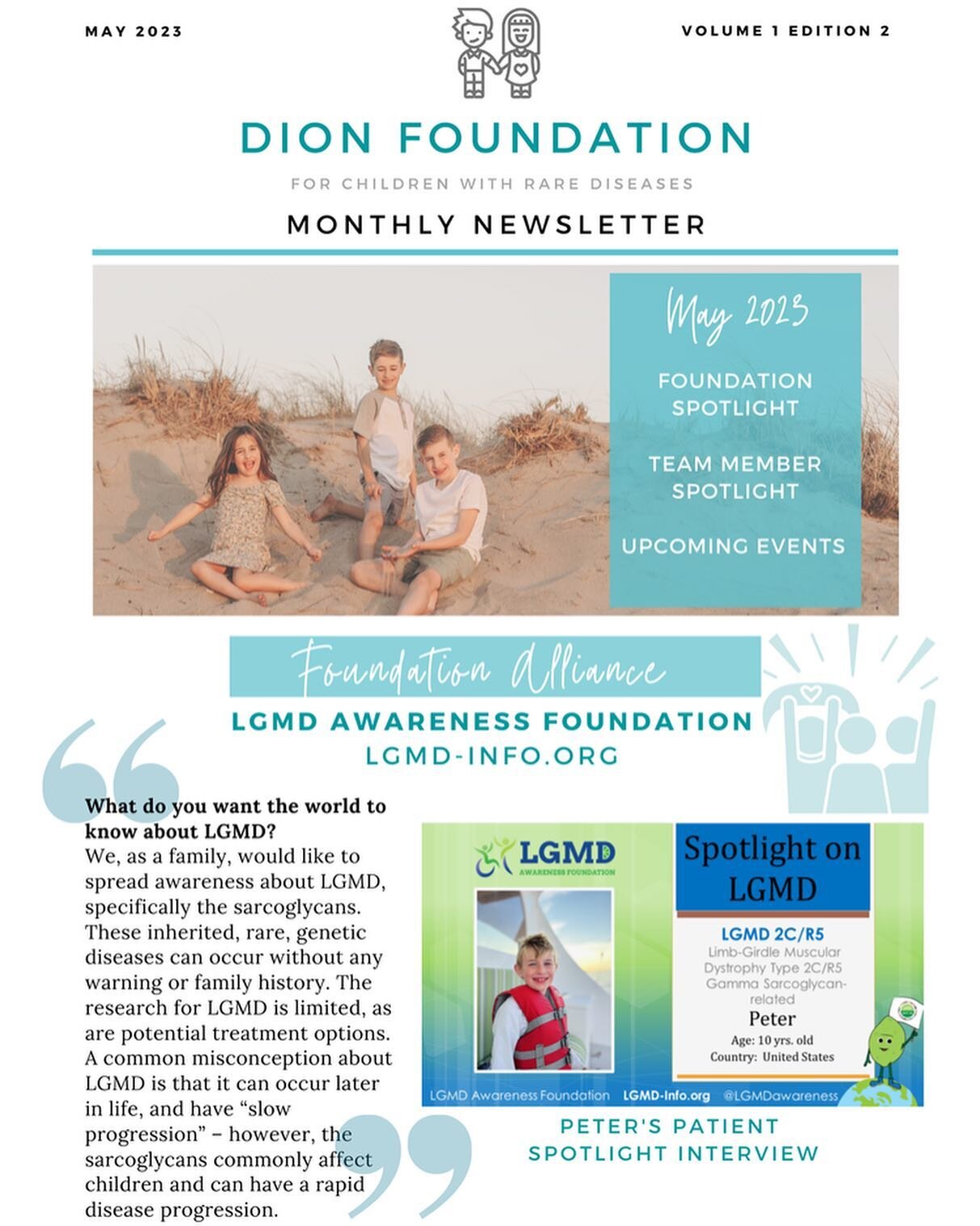 Monthly Newsletter! Inside: Foundation highlight, team member spotlight and 📢 EVENTS 📢 THANK YOU for the overwhelming support ❤️Every like, share, comment, subscription and contribution helps to further our mission - to raise awareness and find a c