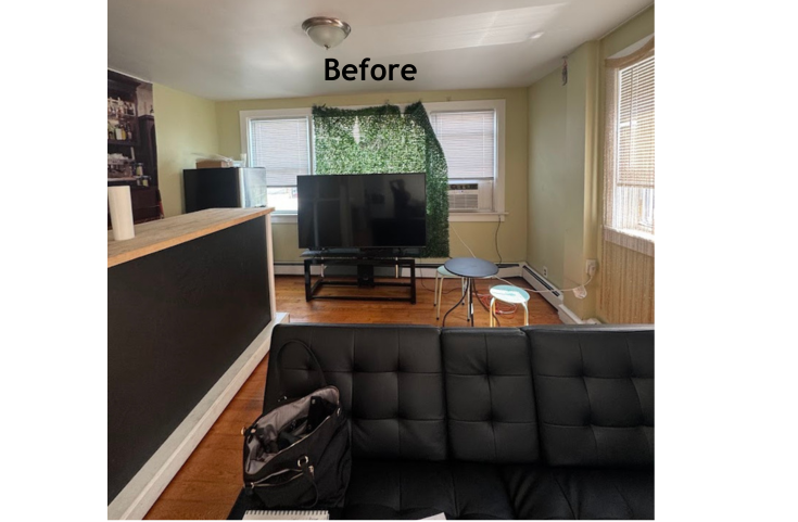 Before: an underused space ready to be reimagined as a welcoming coffee shop.