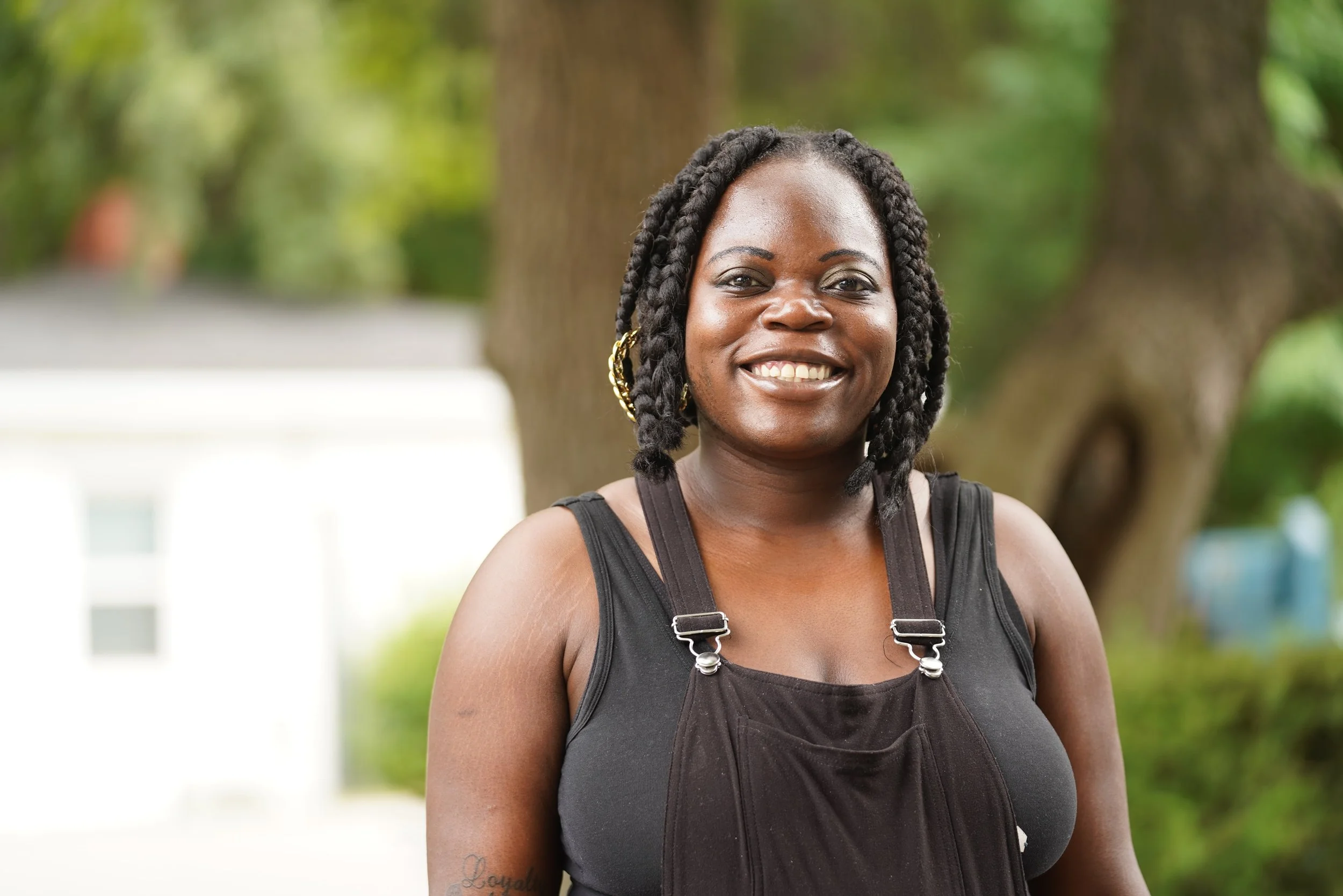 Tiara Washington, the Small Sparks Grant winner from Myrtle Beach, in the Racepath Community of Horry County.  Photo by Freda Funnye