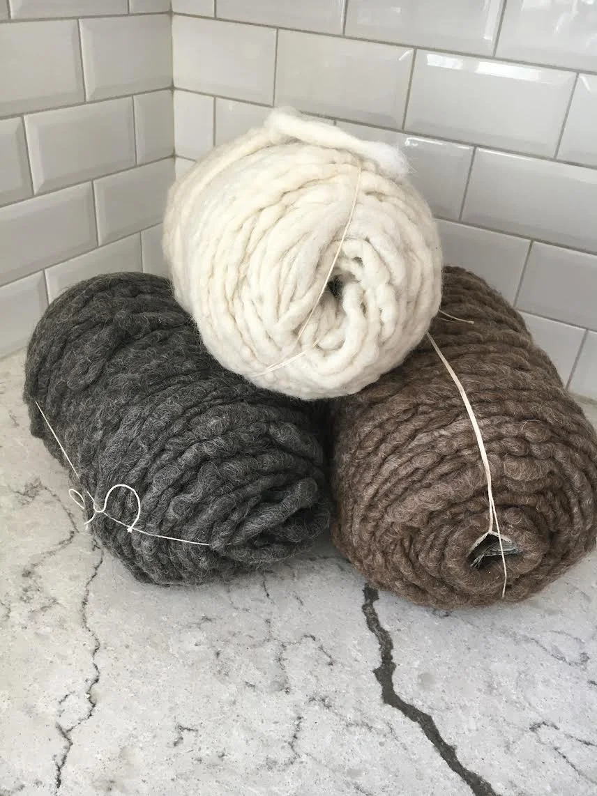Core Spun Rug Yarn and Raw Wool