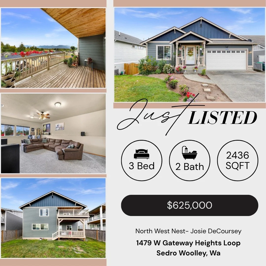 New to the market! 🌿✨
Take in gorgeous valley views from this 3-bed Sedro-Woolley home with vaulted ceilings, an updated kitchen, and a daylight basement ready for entertaining.
$625,000 | 2,436 Sq Ft
#JustListed #NorthWestNest #SedroWoolleyRealEsta