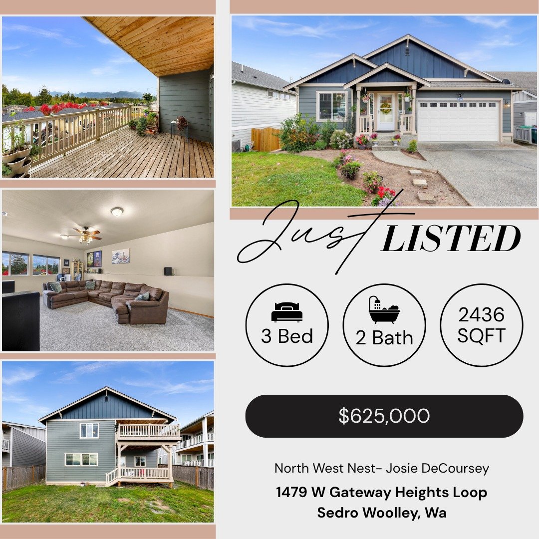 New to the market! 🌿✨
Take in gorgeous valley views from this 3-bed Sedro-Woolley home with vaulted ceilings, an updated kitchen, and a daylight basement ready for entertaining.
$625,000 | 2,436 Sq Ft
#JustListed #NorthWestNest #SedroWoolleyRealEsta
