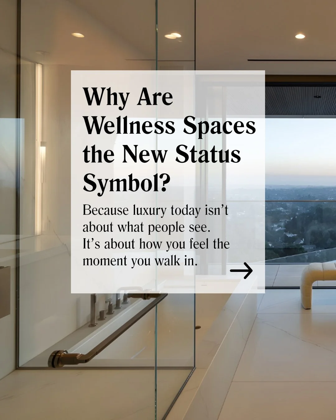 The definition of luxury is shifting, and builders who recognize it now will lead the market.

Wellness-driven design is quickly becoming a core expectation in high-end residential construction. Dedicated recovery spaces, spa-inspired bathrooms, priv